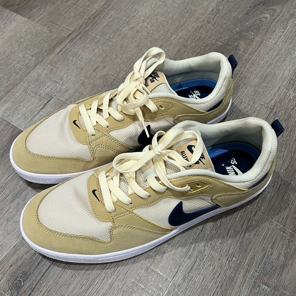 Men’s 12 New Nike SB Alleyoop Club Gold Navy Suede CJ0882-700 Sneaker Shoe main image 10